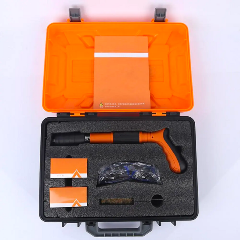 Pistola de fixação 3 em 1 sem fio + 100 pregos para betão